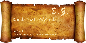Daróczi Zénó névjegykártya